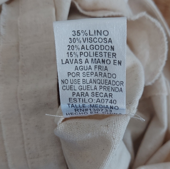 Pleated Elastic Waist Wide Leg Pant with Pockets in Oatmeal - Picture 10 of 10